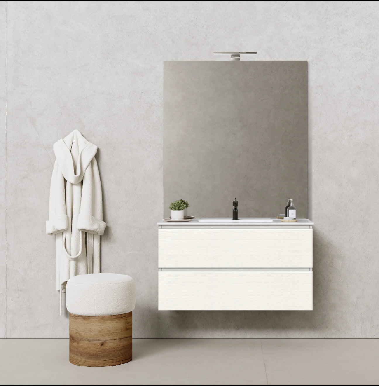 Ensemble CAIRO Meuble et Plan Vasque 80 cm