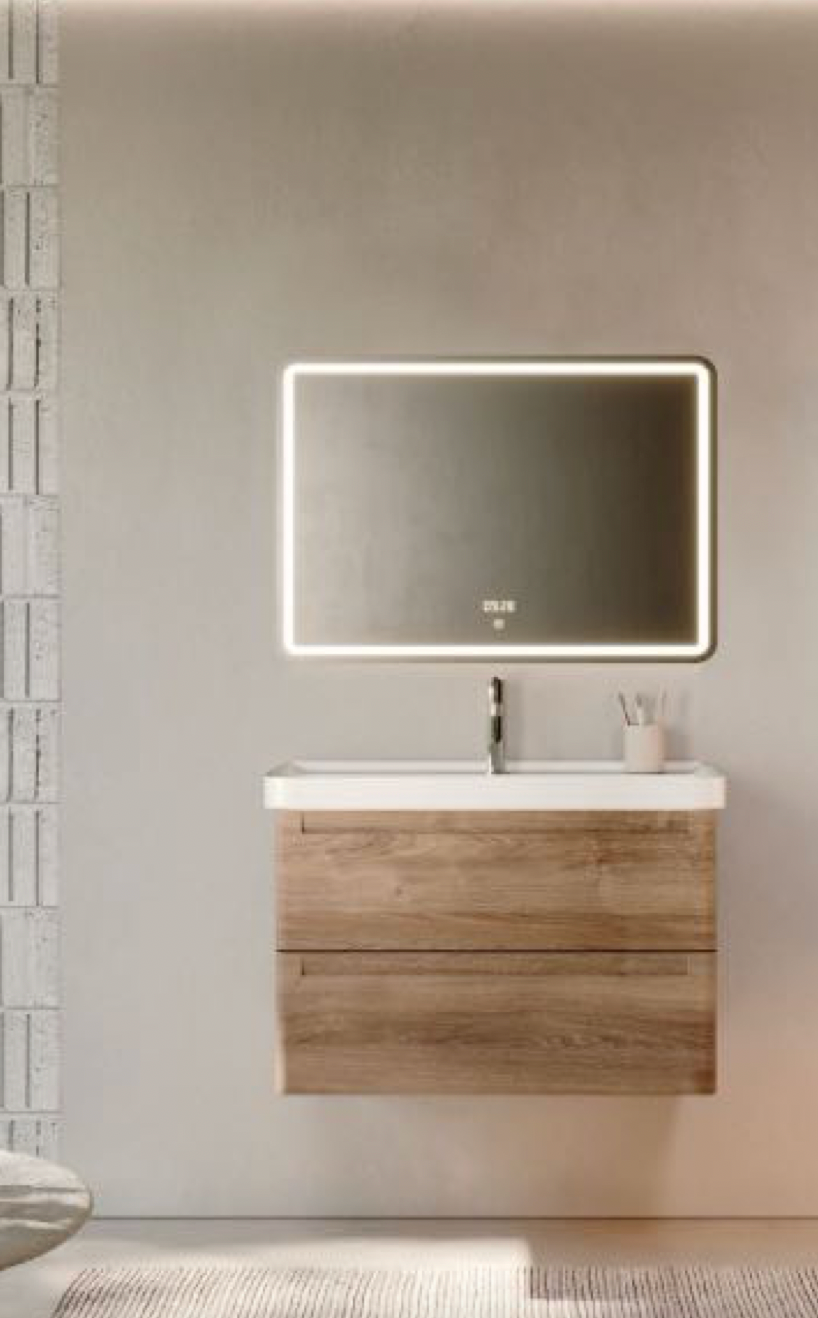 Ensemble ROUND Meuble et Plan vasque 100 cm