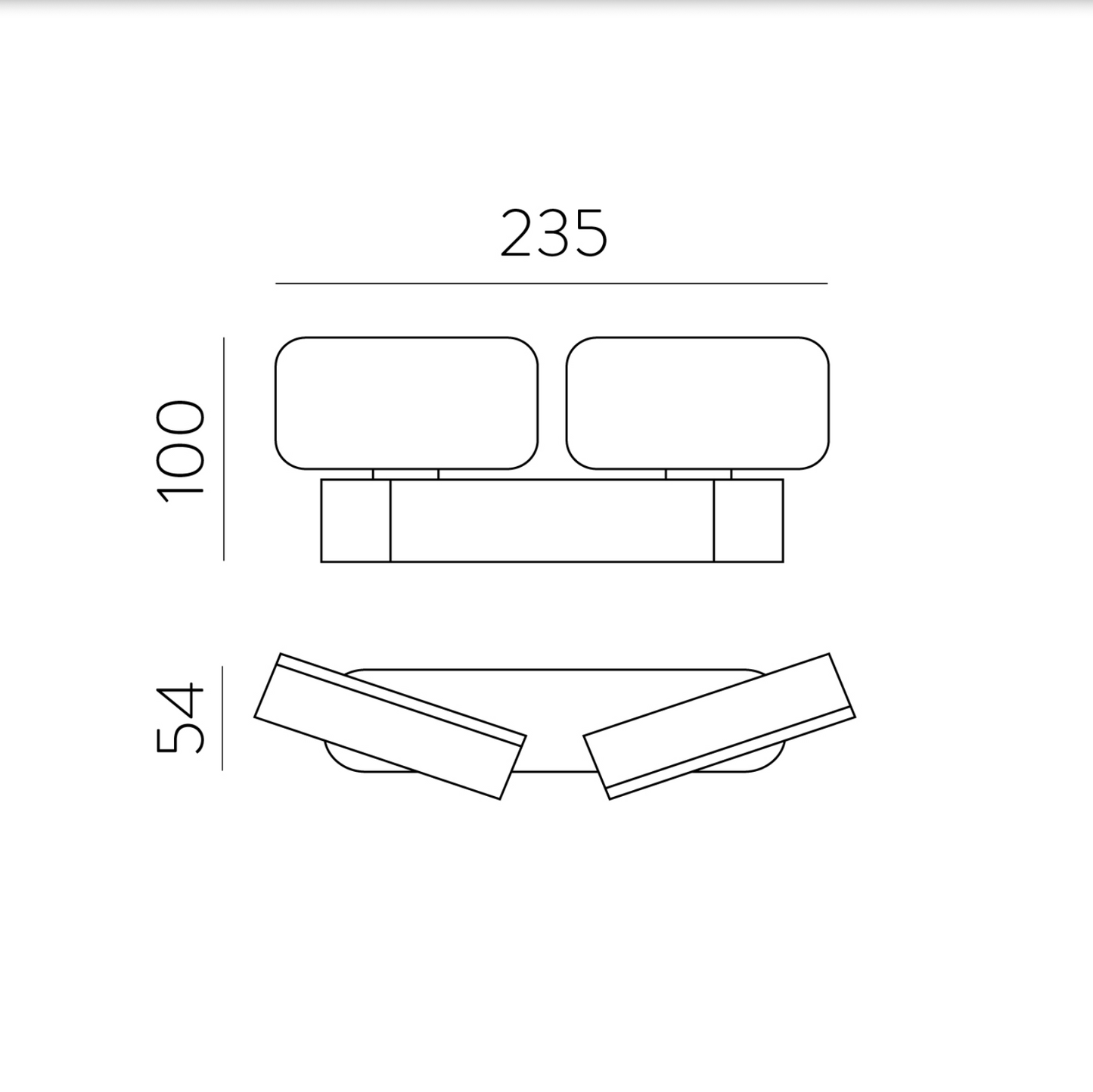 Lampe Murale Extérieure 2 Spots KANSAS