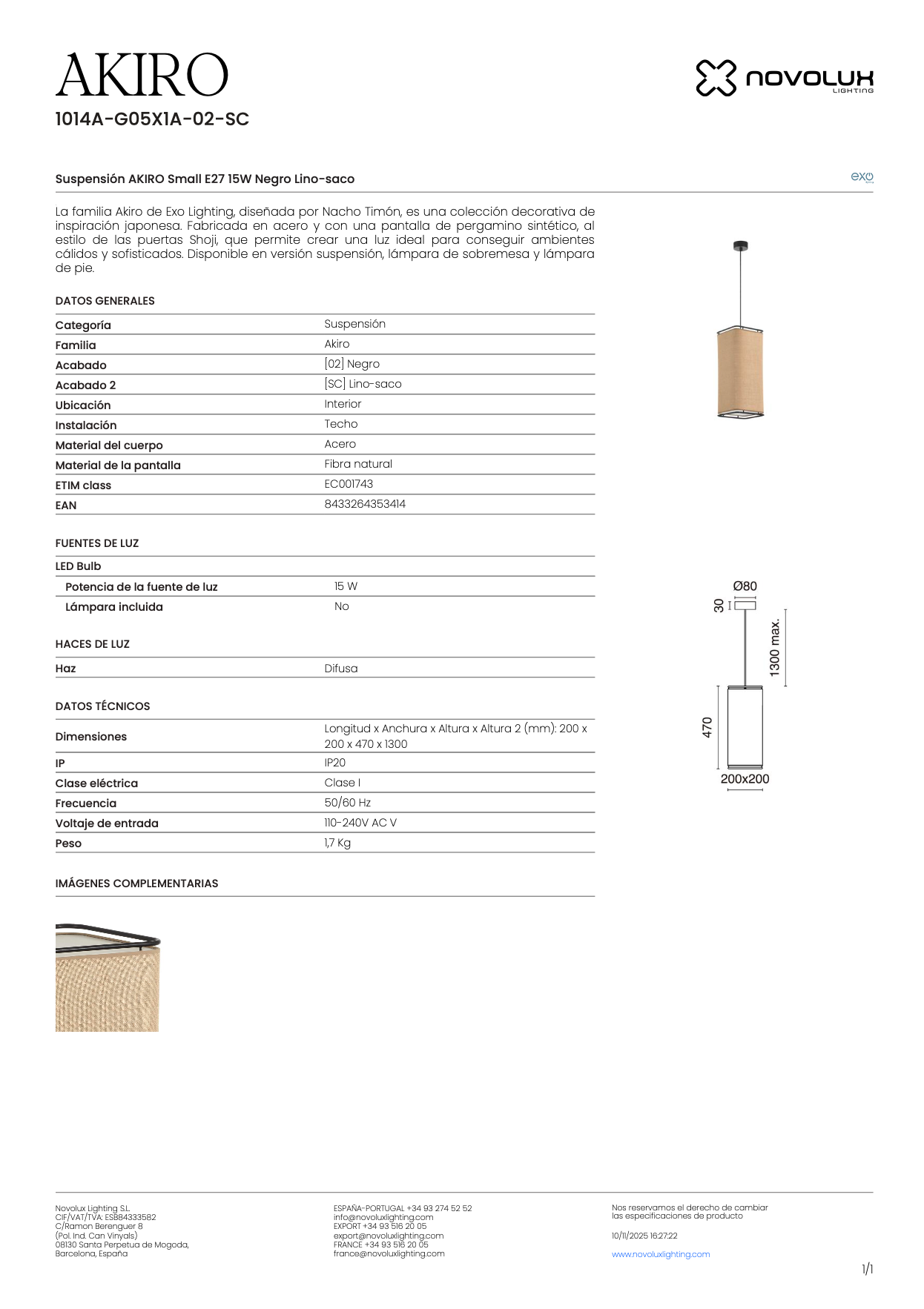 Suspension Intérieure Small ARIKO