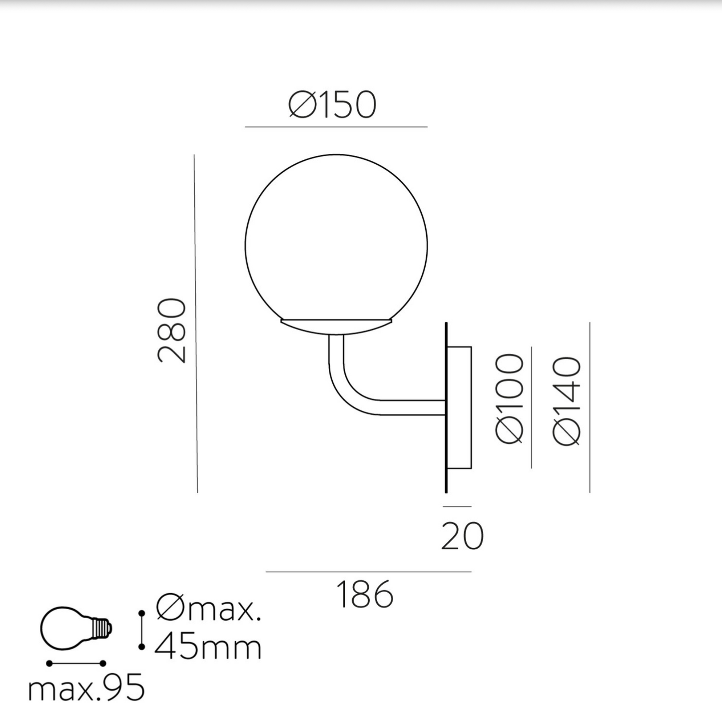 Lampe Murale Intérieure PARMA
