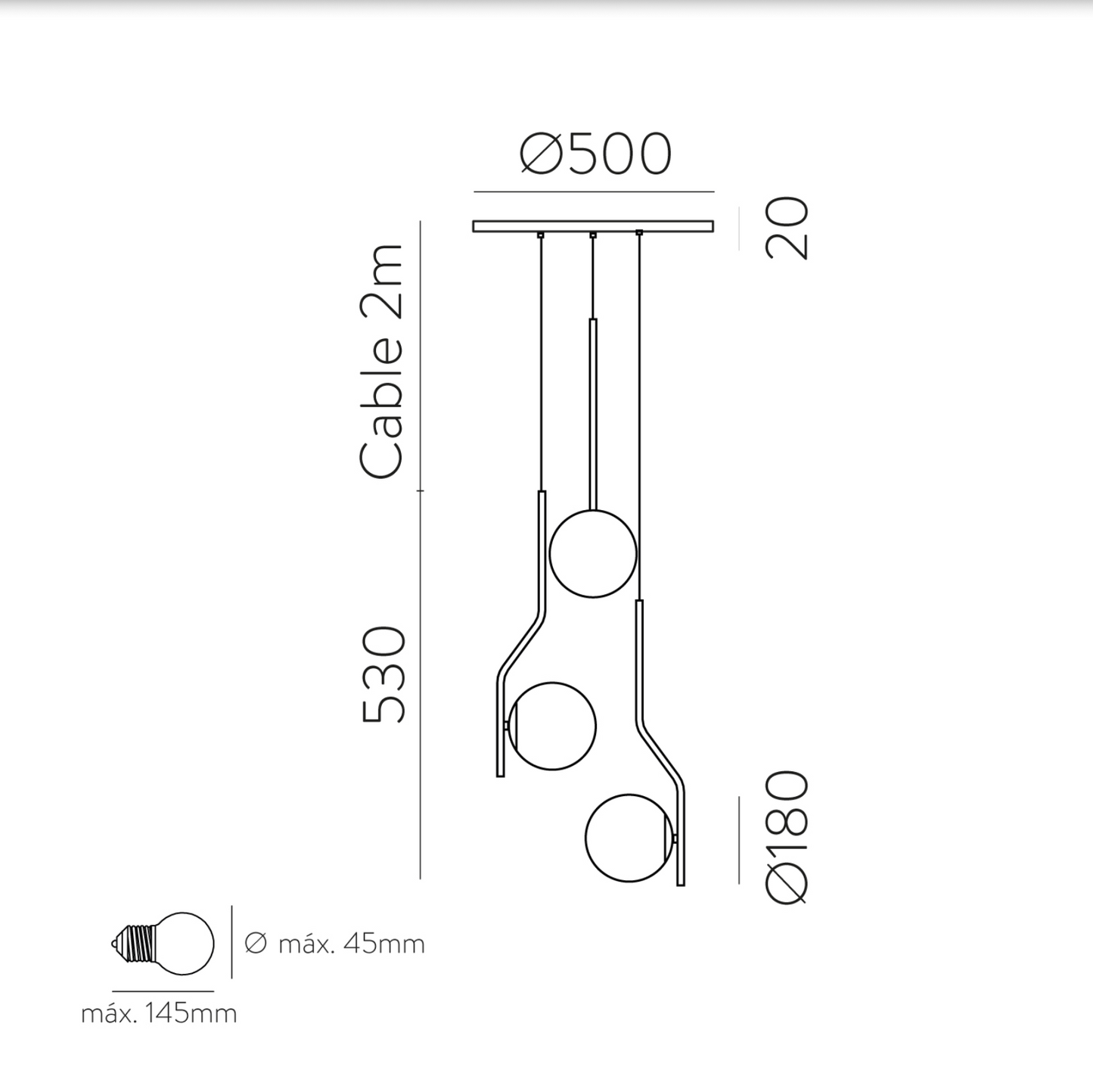 Lampes Suspendues Intérieures MAUI 3L