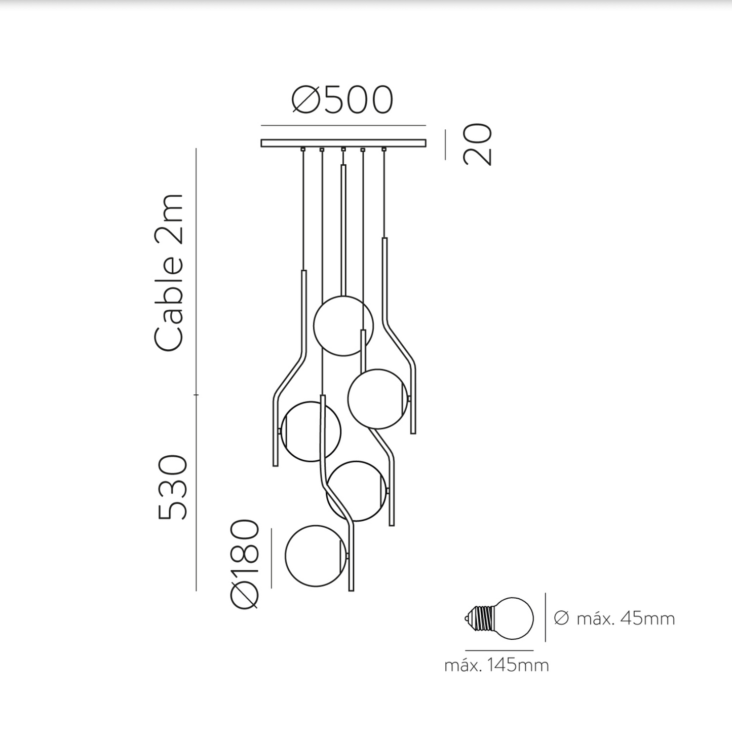 Lampes Suspendues Intérieures MAUI 5L