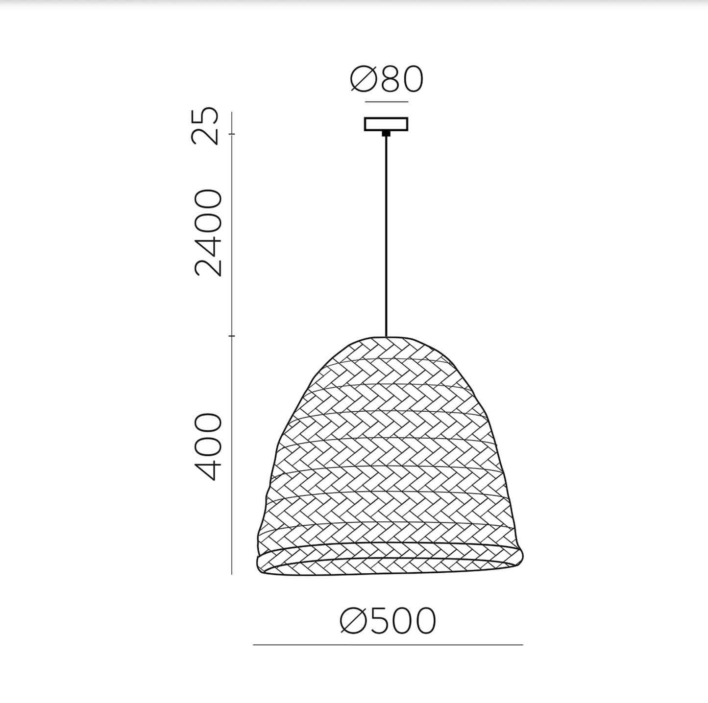 Lampe Suspendue Fait Main Extérieure MOYANA
