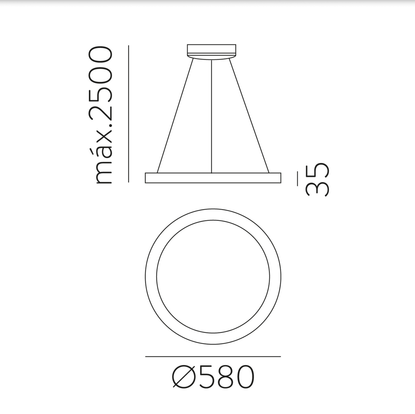 Lampe Suspendue Intérieure 50W GRACE