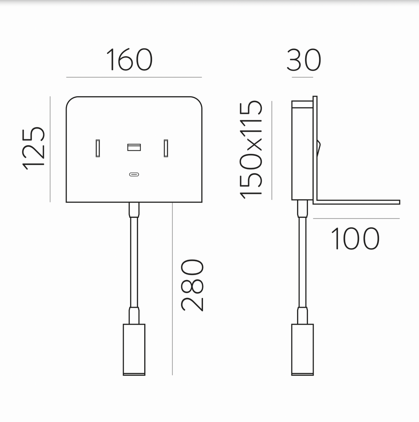 Lampe Murale Intérieure Ajustable CALMA
