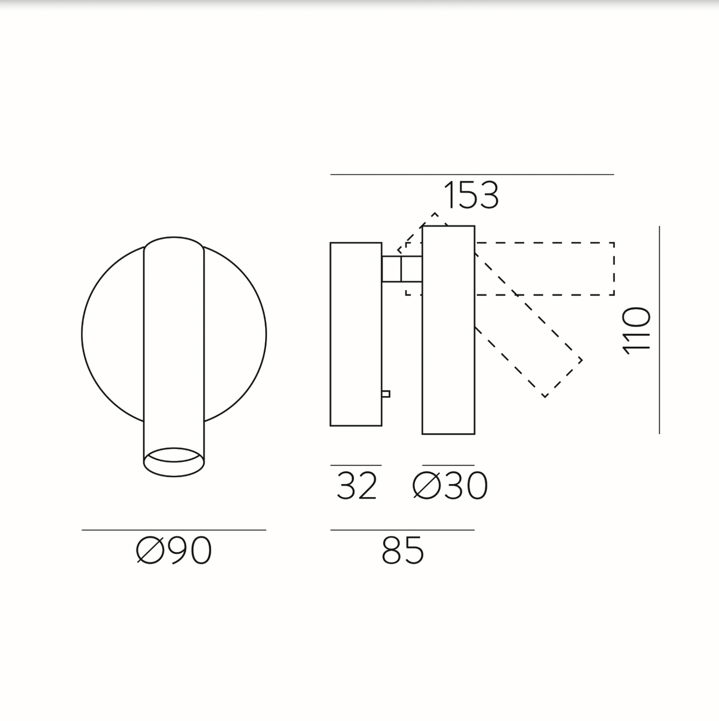 Lampe Murale Intérieure de Surface Ajustable ATRIA