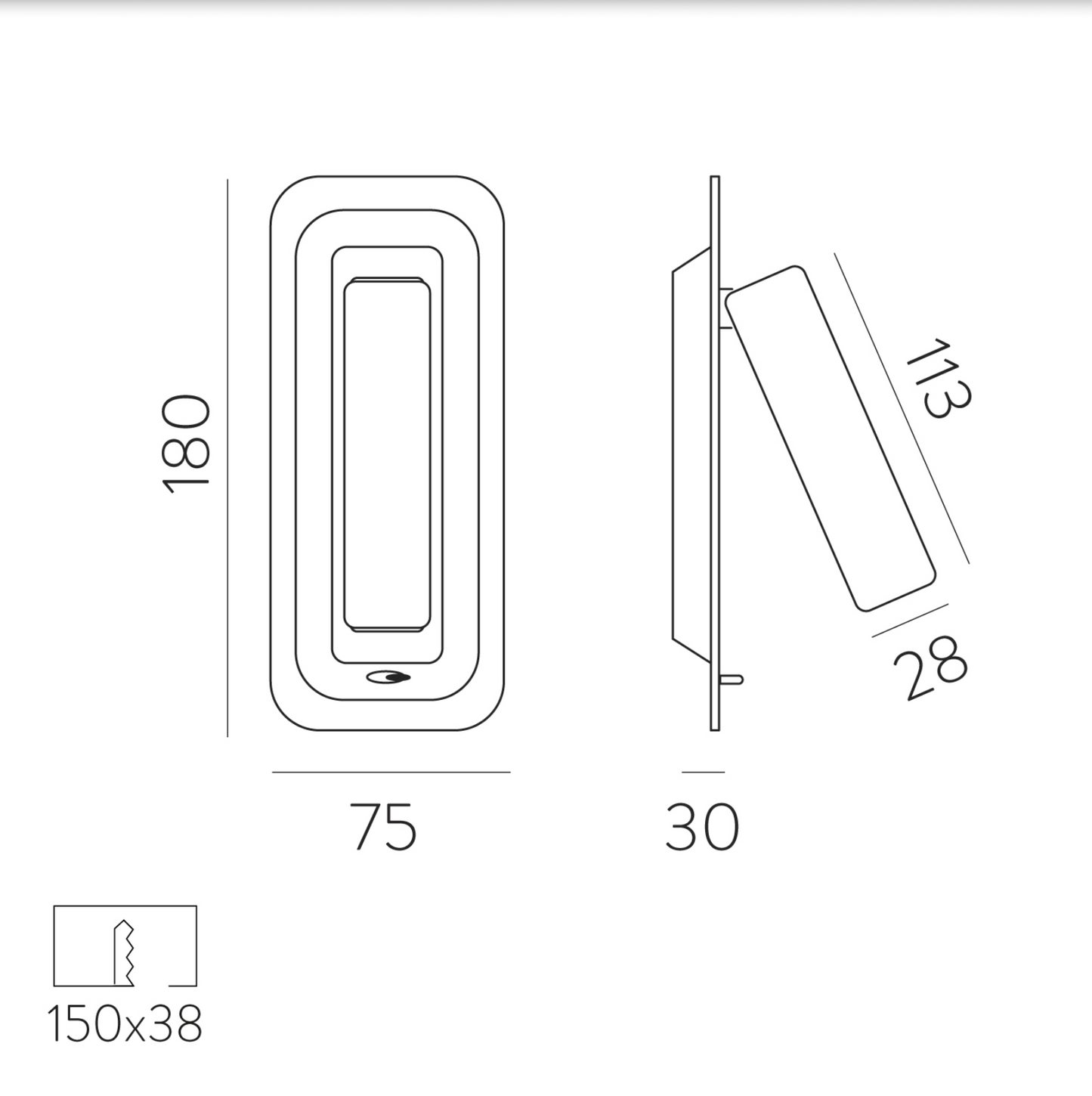 Lampe Murale Intérieure avec Interrupteur Ajustable BOHEME