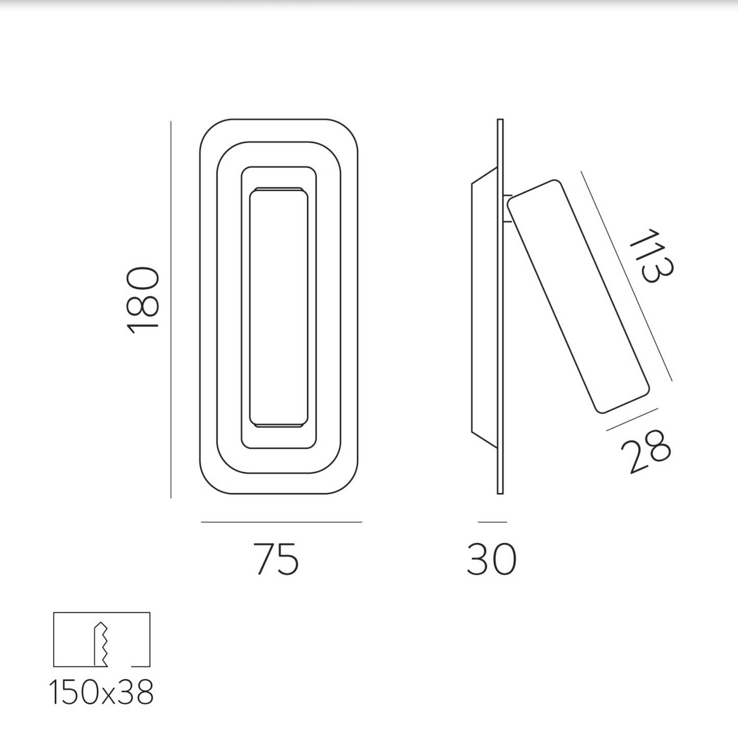 Lampe Murale Intérieure sans Interrupteur Ajustable BOHEME