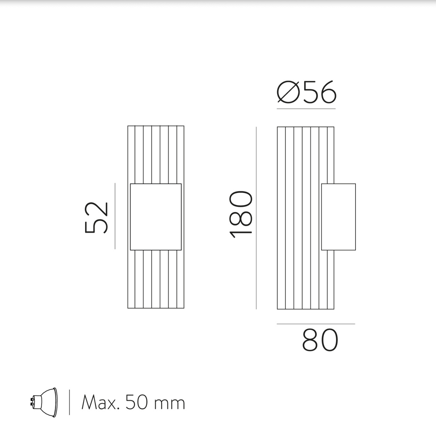 Lampe Murale Intérieure Ajustable 2L MODRIAN