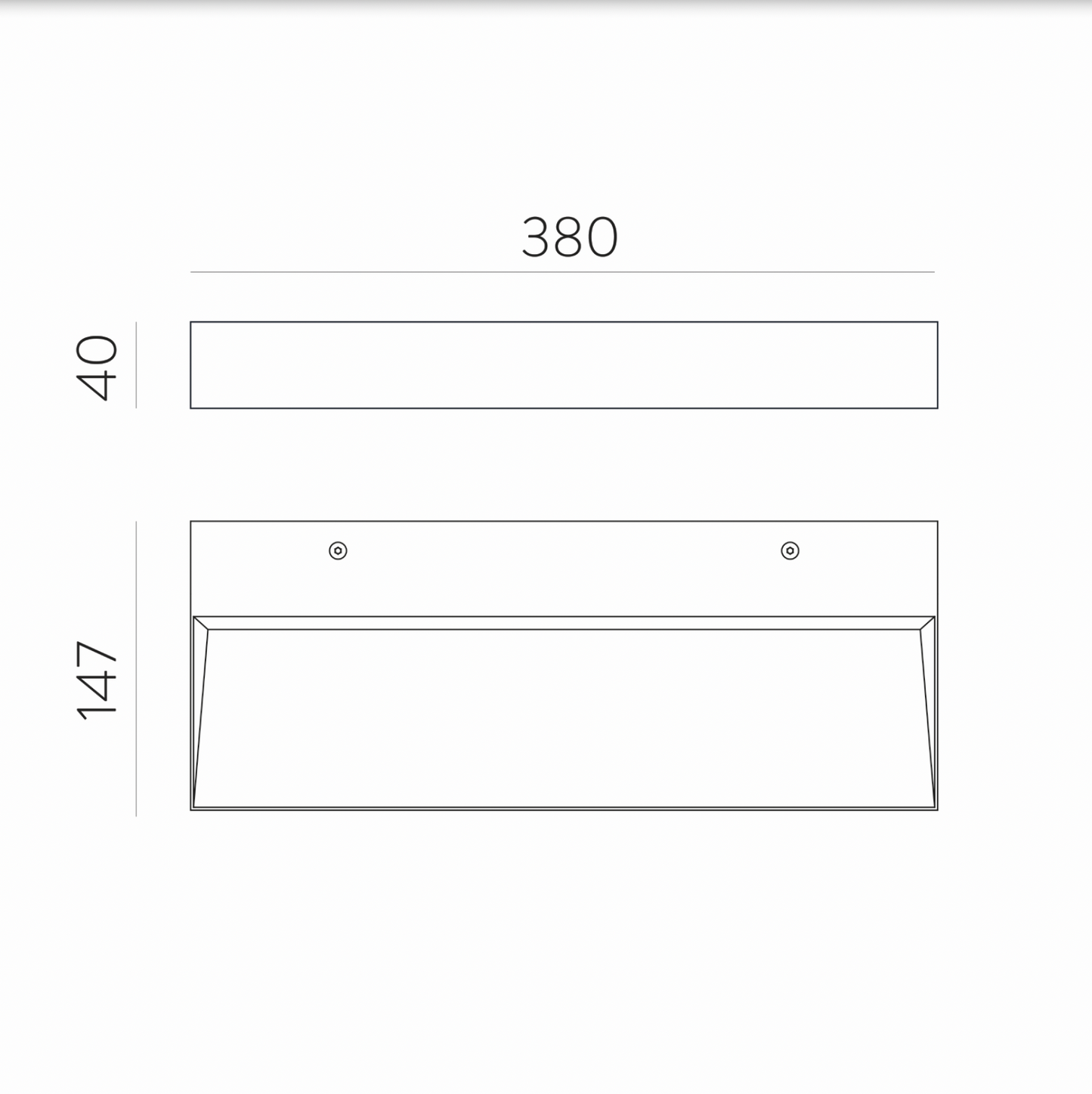 Lampe Murale Intérieure Horizontale 38W BRICK