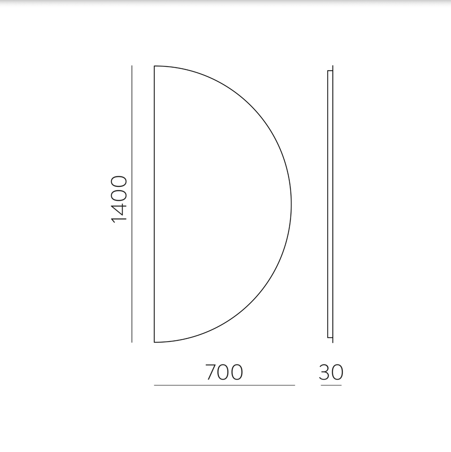 Miroir Led Demi-Lune BARI