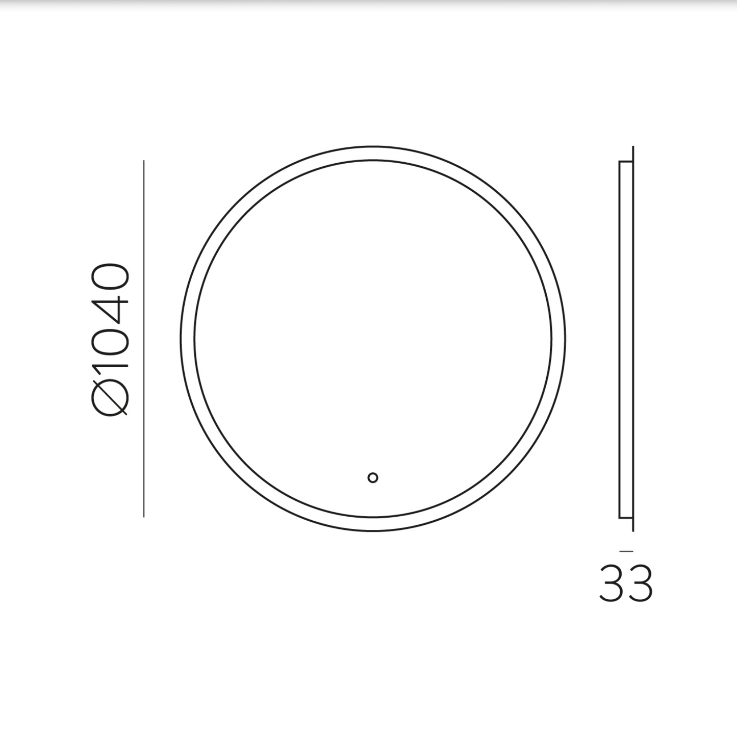 Miroir Led Rond Tactile PETRA