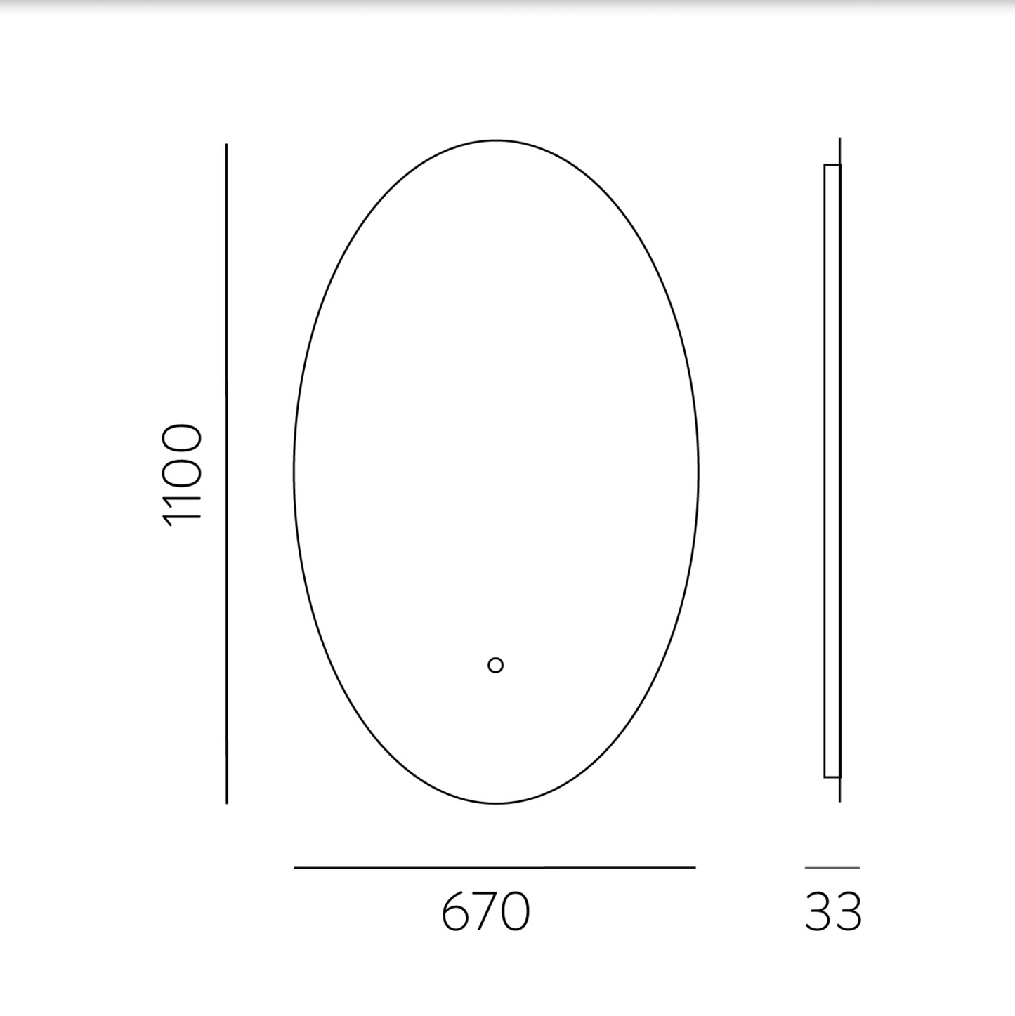 Miroir Led Oval Tactile ADRIANA