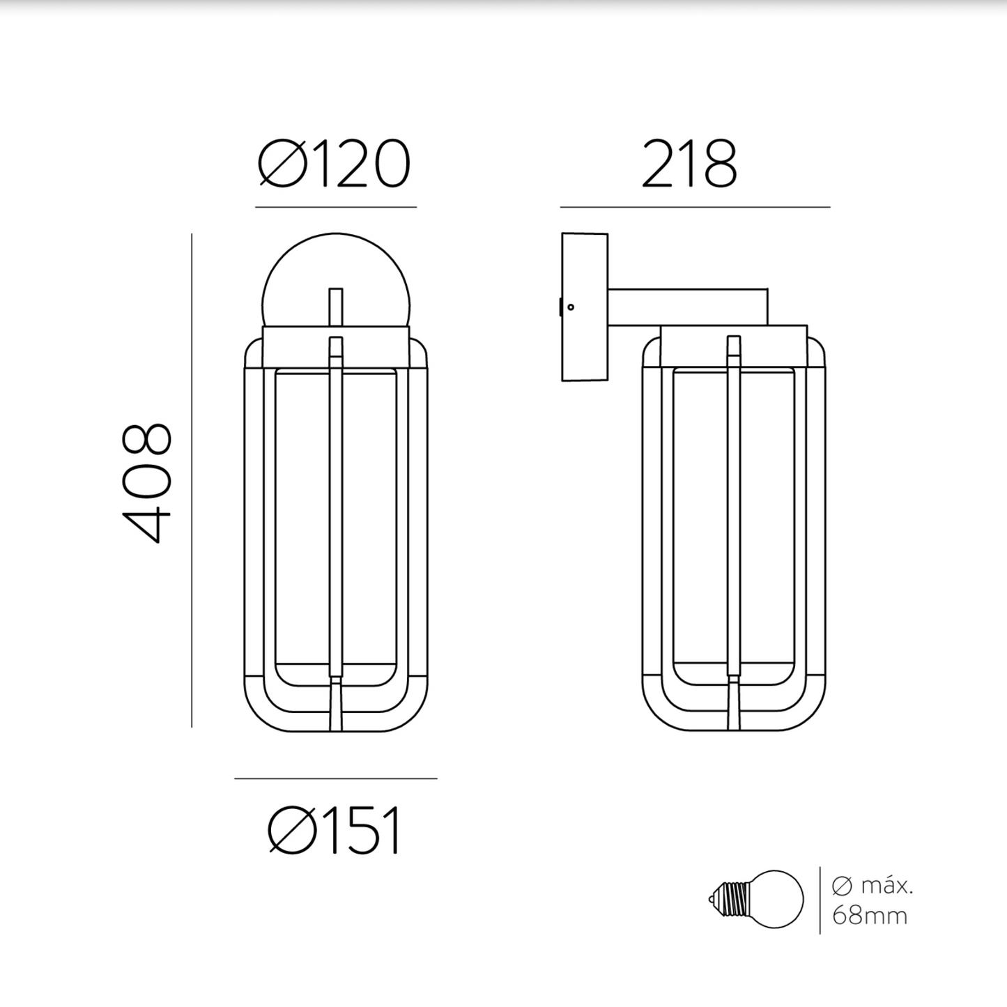 Lampe Murale Extérieure VEGA