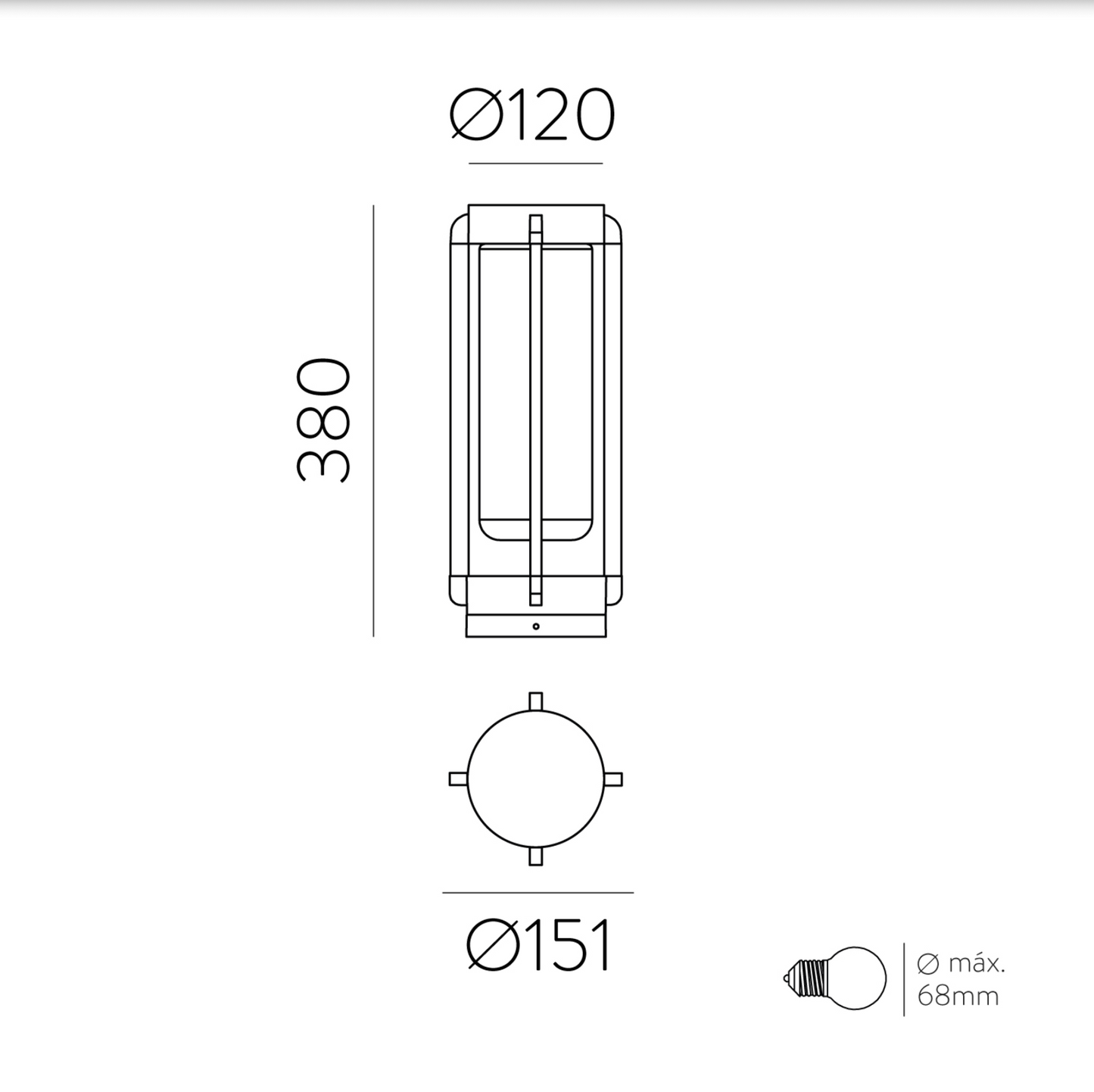 Borne Lumineuse Extérieure VEGA