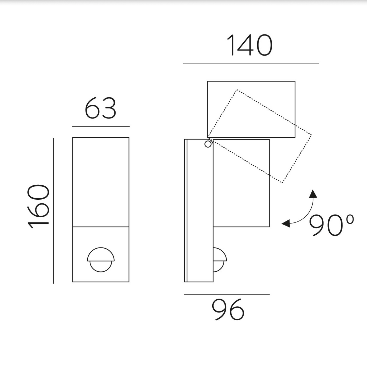 Lampe Murale Extérieure Réglable CALA