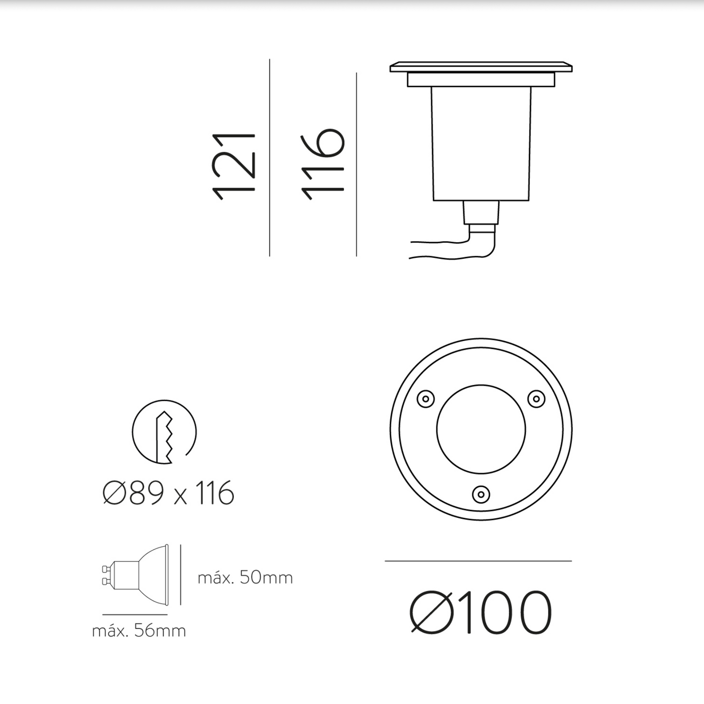 Spot Extérieur Encastré NEMO