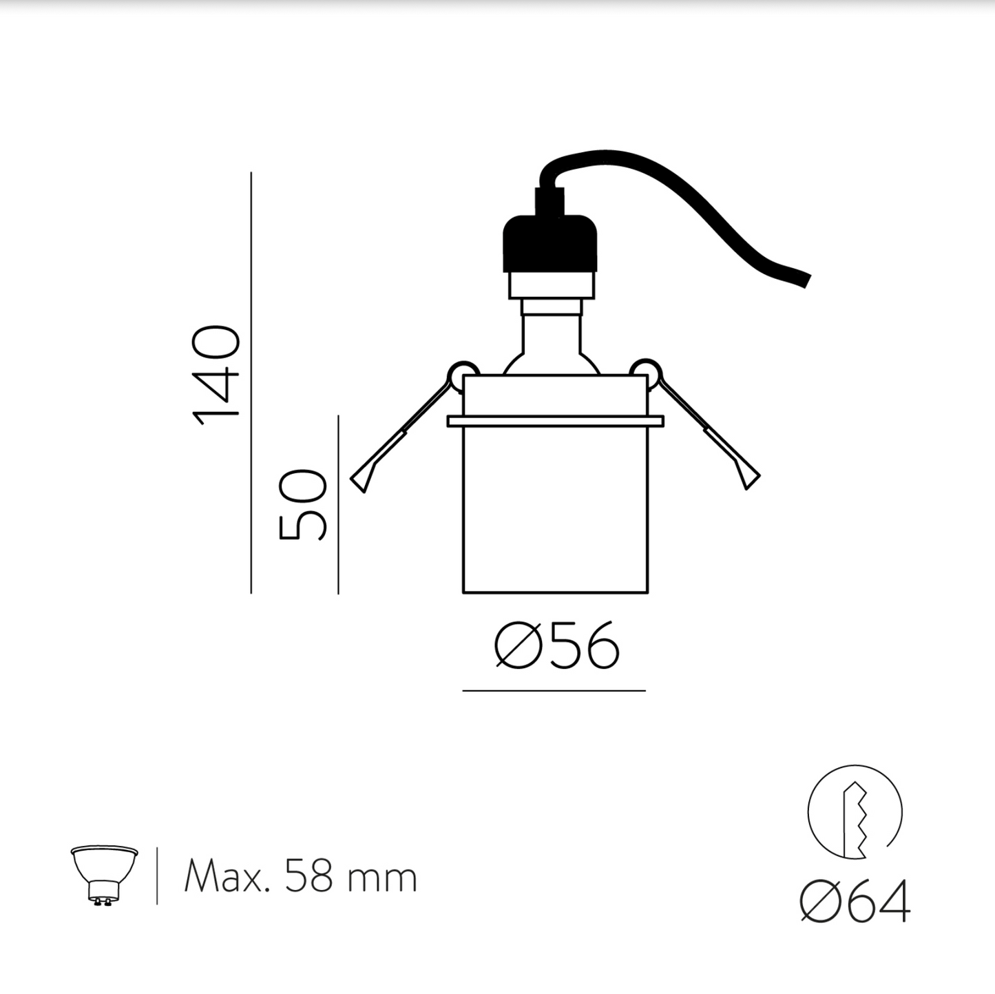 Plafonnier Intérieur Encastré Mini ZOOM