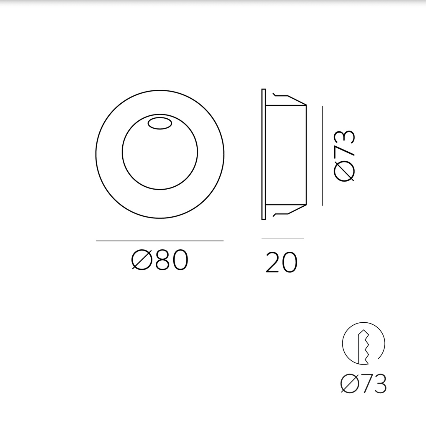 Spot Mural Intérieur Encastré REGAL