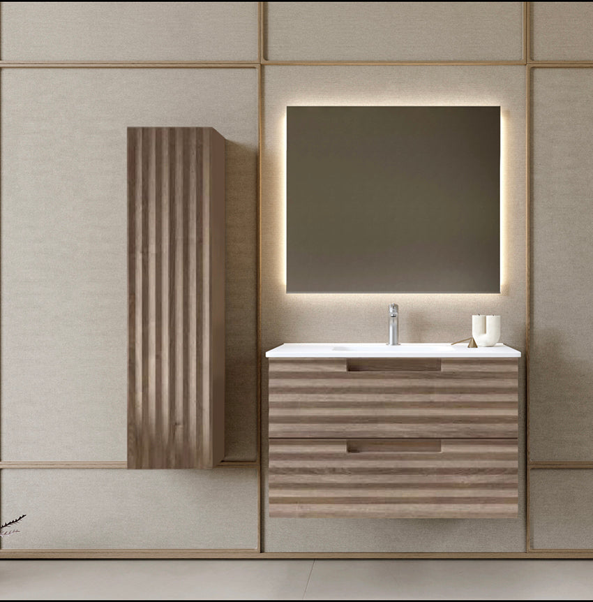 PACK DUNA Meuble et Plan Vasque 80 cm + Colonne DUNA