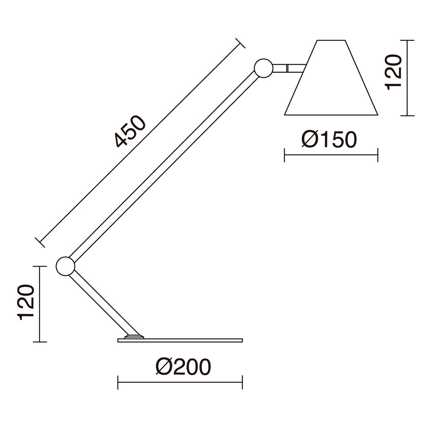 Lampe de bureau articulée Mantis design blanc en acier
