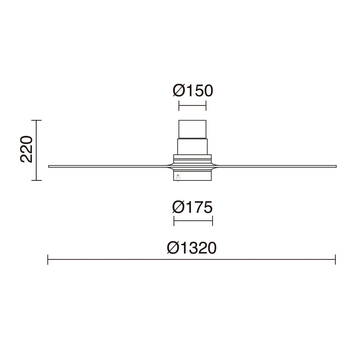 Ventilateur de plafond Mistral DC design avec éclairage LED intégré