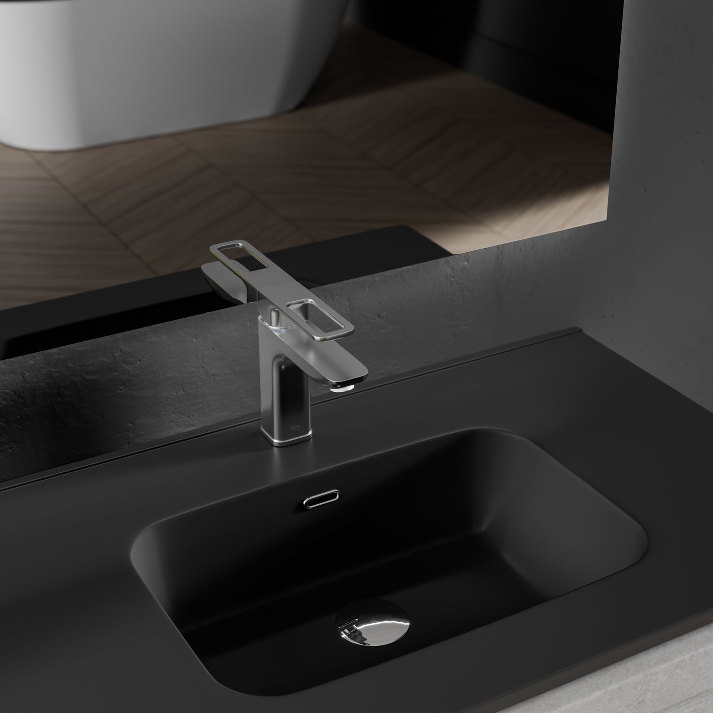 Ensemble FRAME Meuble et Plan Vasque 60 cm