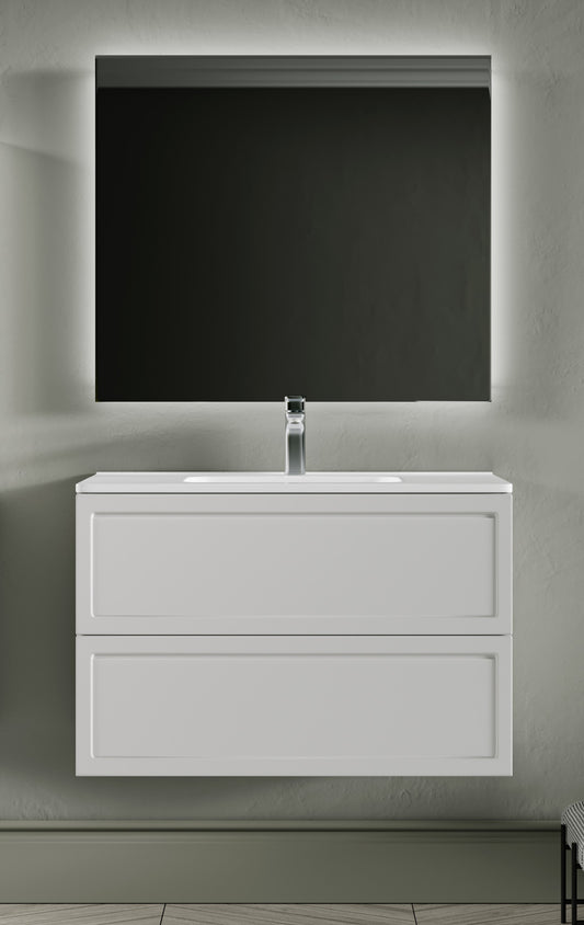 Ensemble FRAME Meuble et Plan Vasque 100 cm