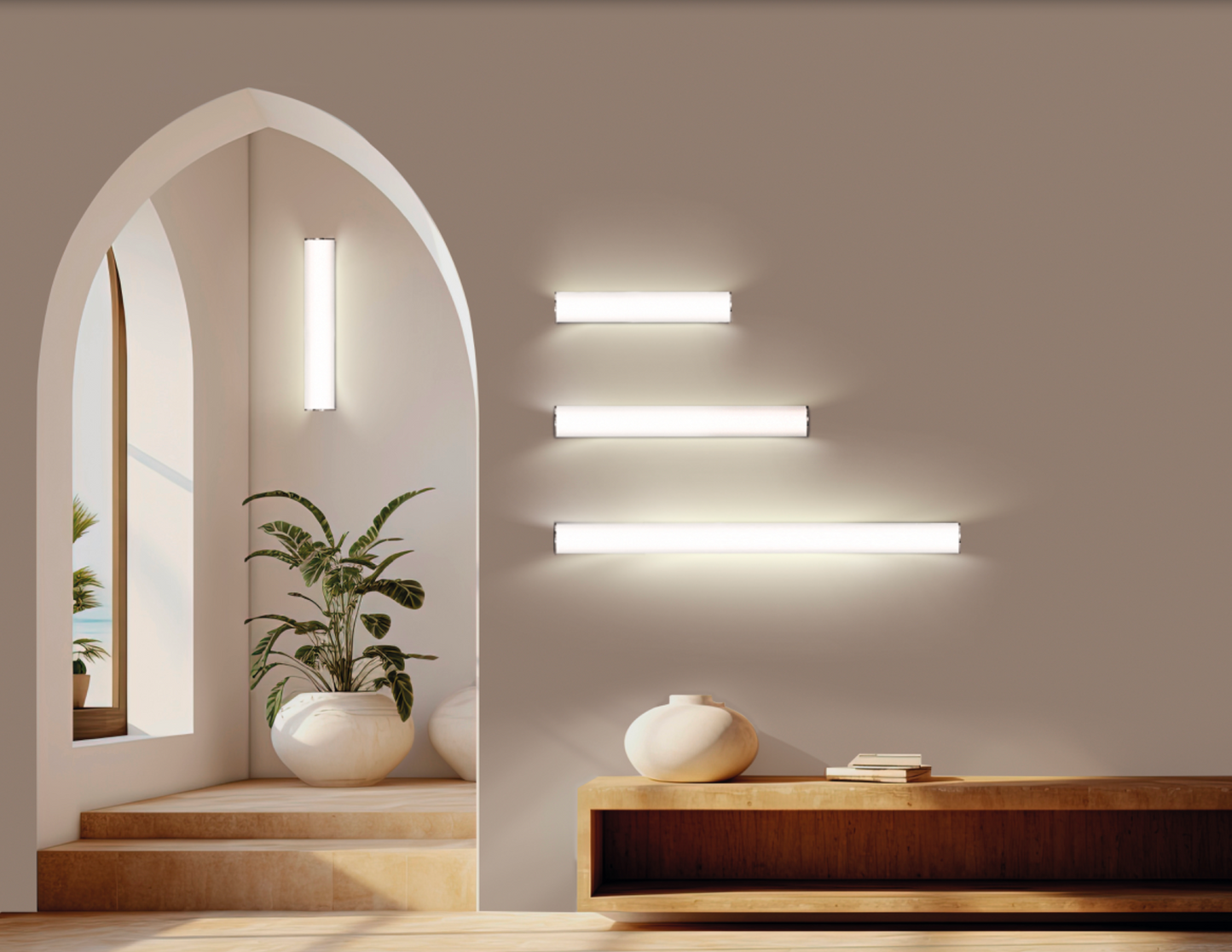 Applique murale Aldo au design chromé et opalin, diffusant une lumière douce et naturelle idéale pour le miroir, offrant un éclairage précis et élégant pour sublimer vos routines quotidiennes