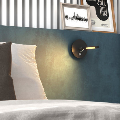 Applique murale LED noire modèle Book, au design minimaliste et orientable à 350°, offrant une lumière douce et directionnelle idéale pour les chambres et coins lecture modernes.