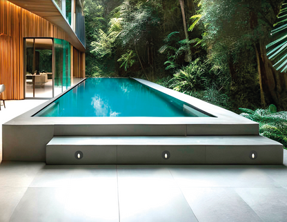 Applique murale encastrée extérieure au design discret, diffusant une lumière douce et rassurante idéale pour baliser allées, terrasses et murs avec élégance.