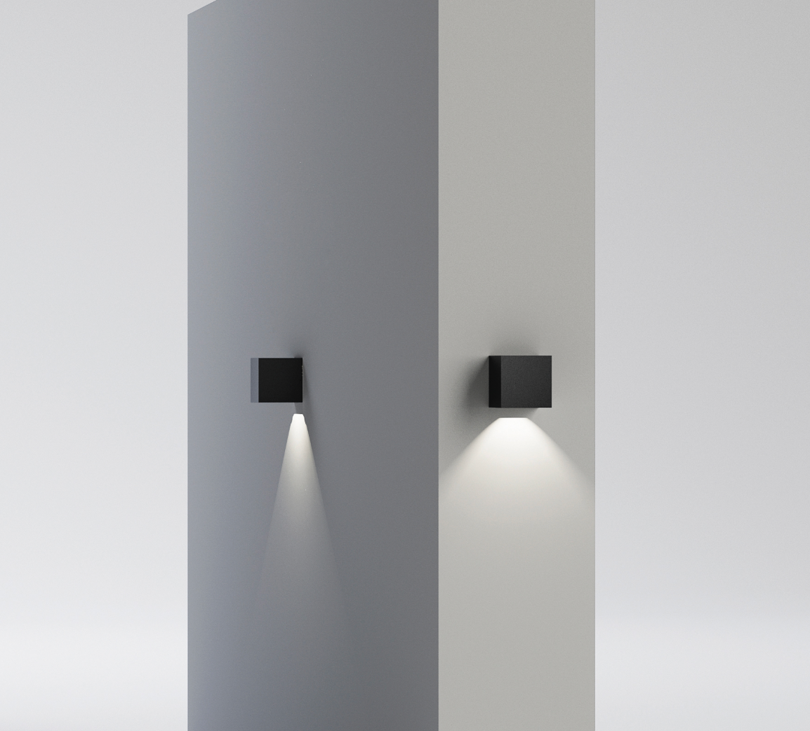 Applique murale extérieure Hamal au design moderne, diffusant une lumière chaude et ciblée qui met en valeur l’architecture tout en créant une ambiance accueillante.