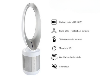 Ventilateur Purificateur Sans Pâle 2 EN 1