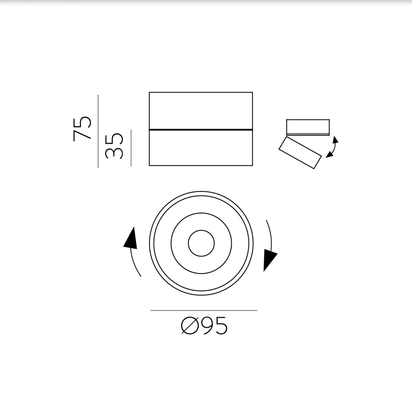 Plafonnier Intérieur Ajustable MAKO