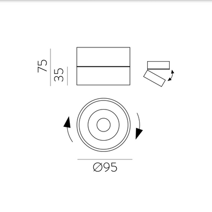 Plafonnier Intérieur Ajustable MAKO