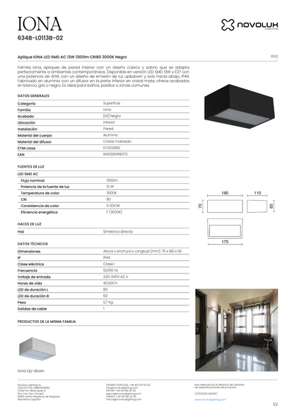 Lampe Murale Intérieure IONA