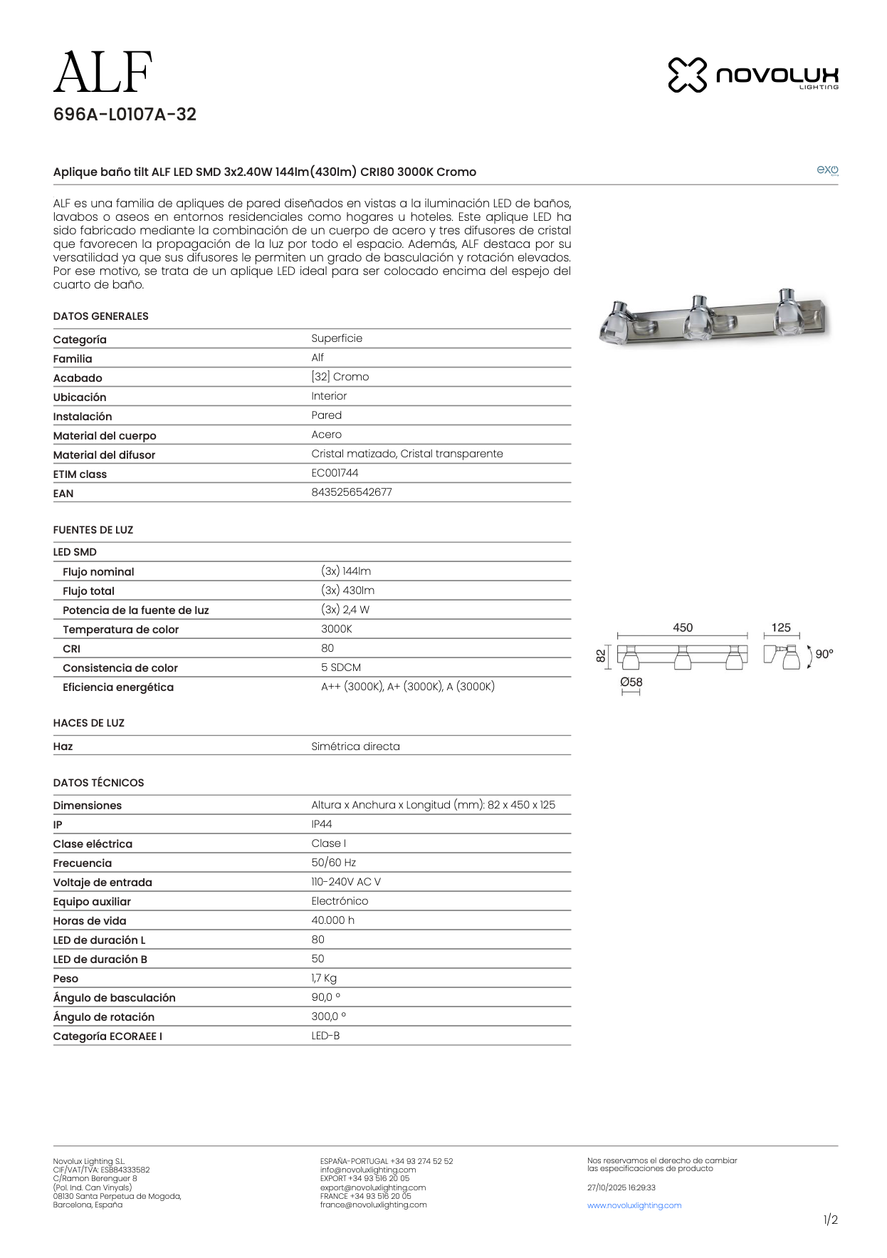 Lampes Murales Intérieures Multiples ALF