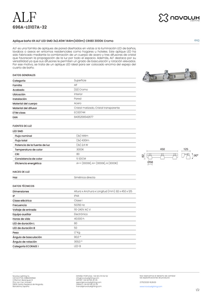Lampes Murales Intérieures Multiples ALF