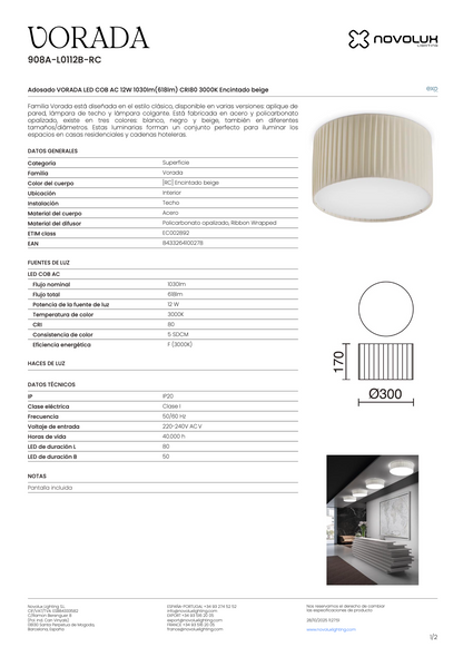 Plafonnier Intérieure VORADA