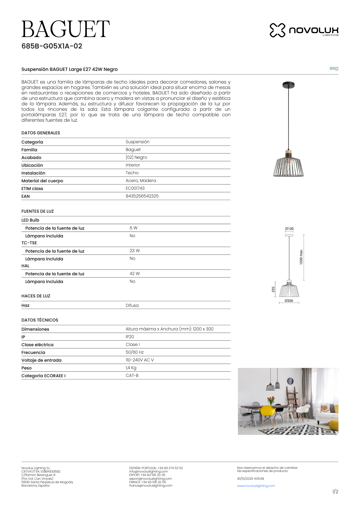 Suspension Intérieure Abat-Jour Ajouré BAGUET