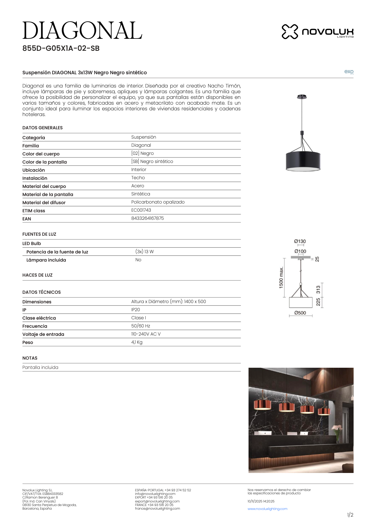 Suspension Intérieure DIAGONALE