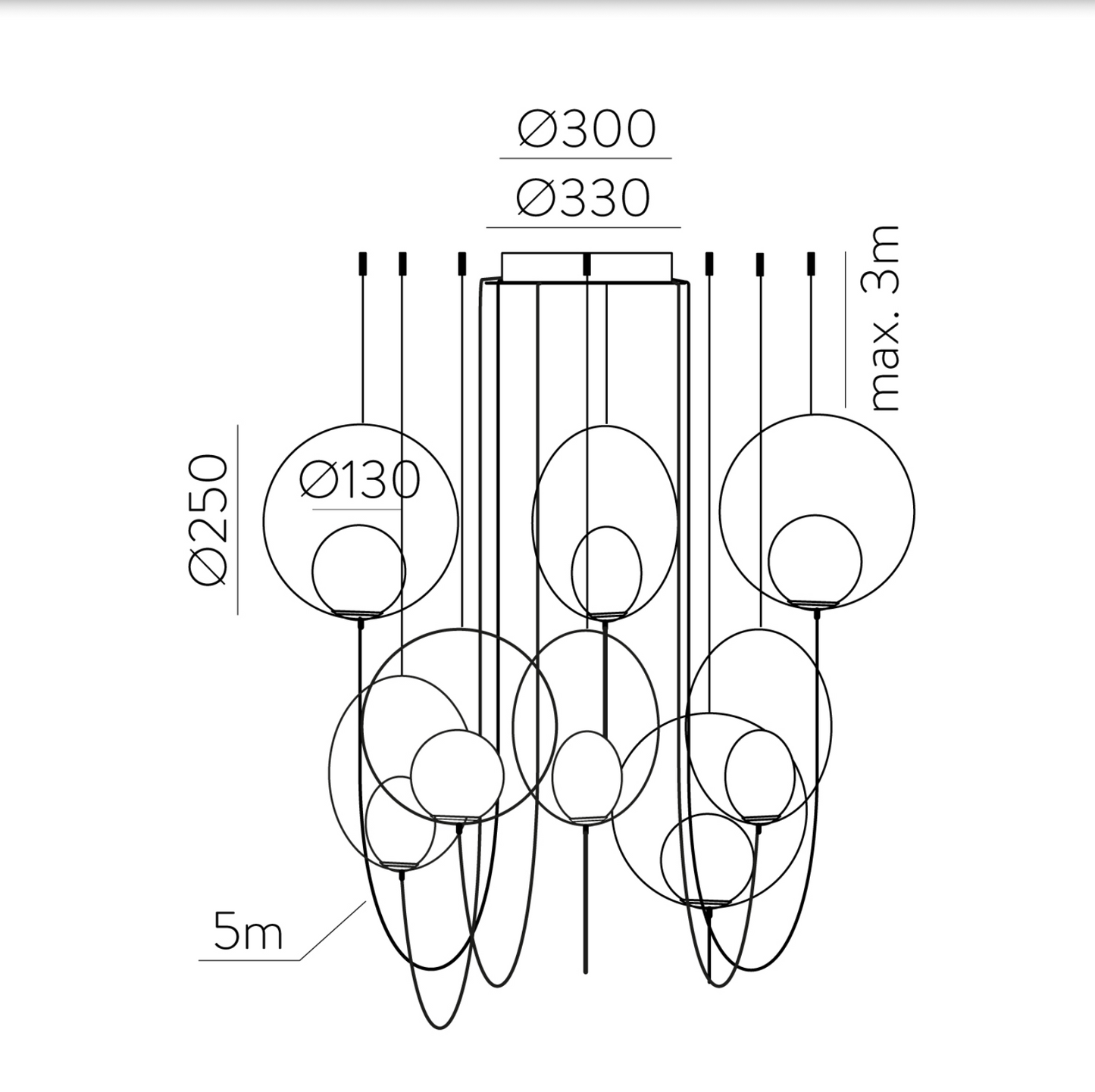 Lampes Suspendues Intérieures HALO 8L