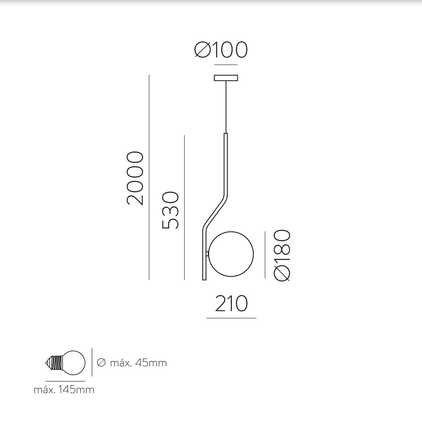Lampe Suspendue Intérieure MAUI 1L