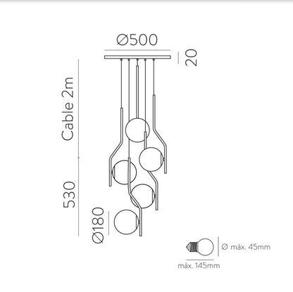 Lampes Suspendues Intérieures MAUI 5L