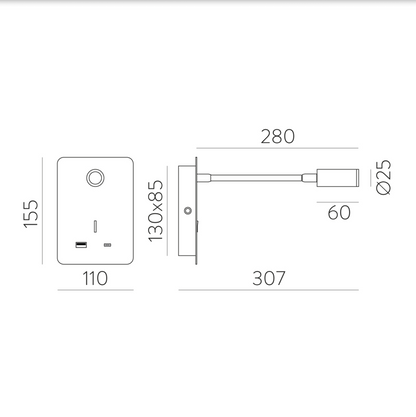 Lampe Murale Intérieure Ajustable SENDA