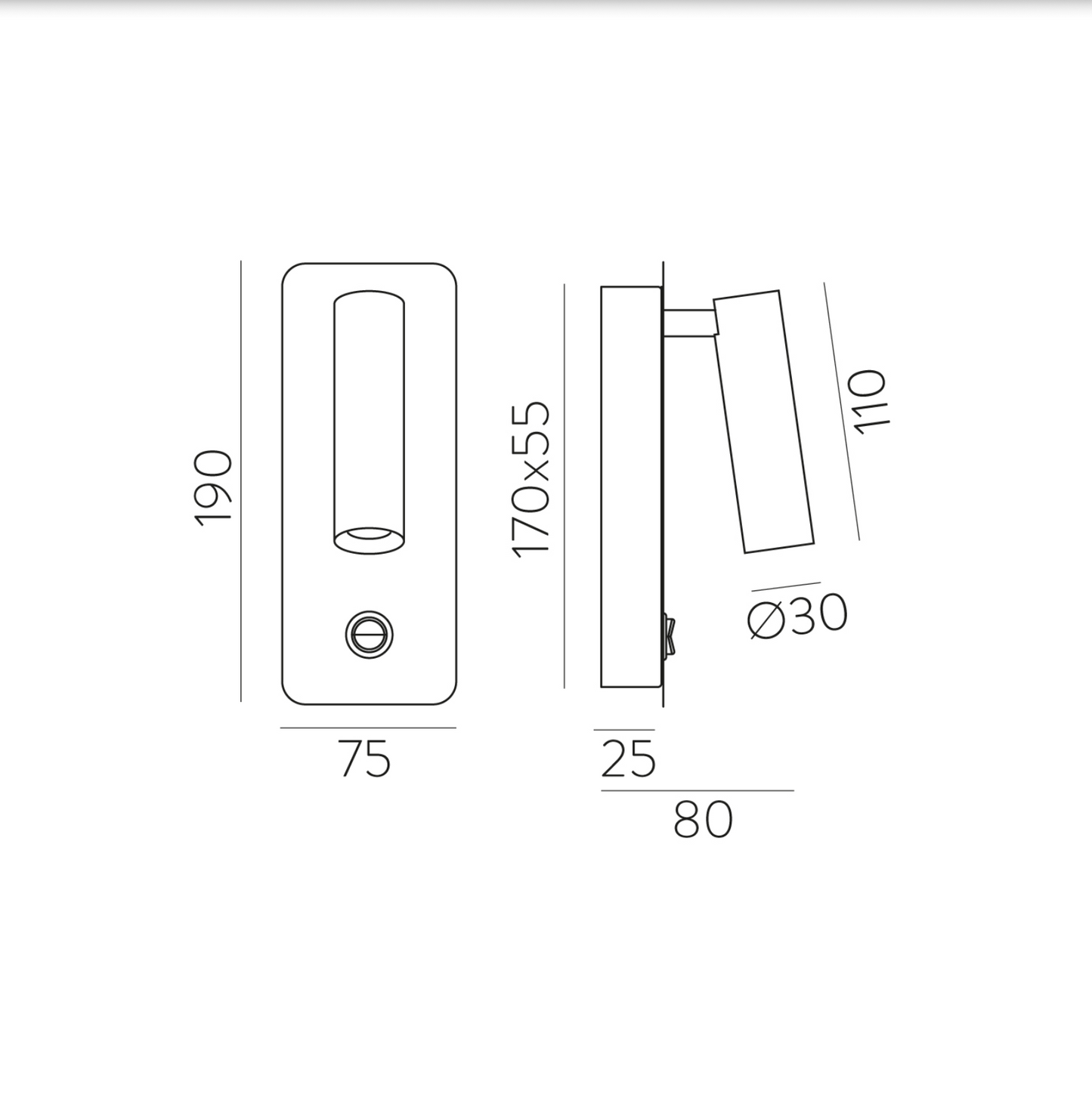 Lampe Murale Intérieure de Surface Ajustable ARON