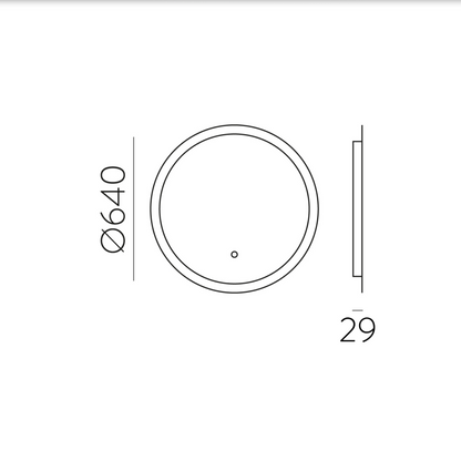 Miroir Led Rond Tactile PETRA