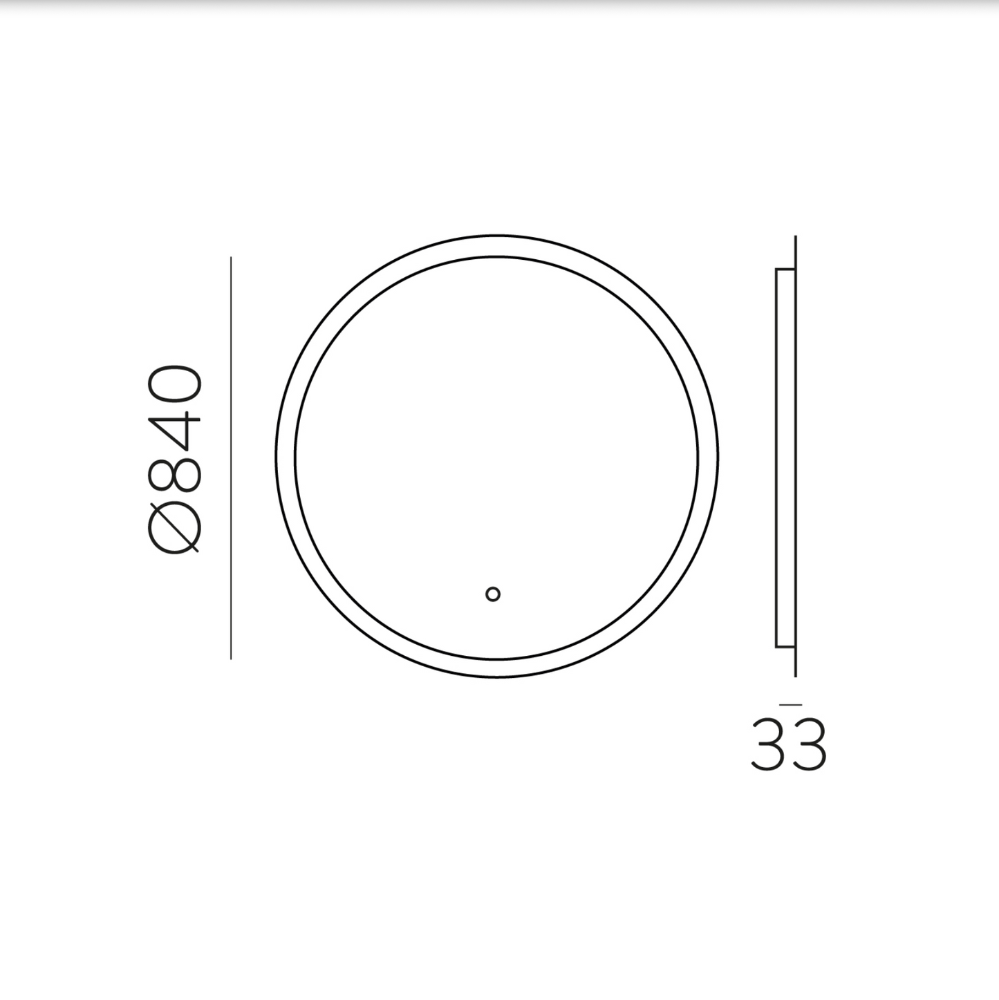 Miroir Led Rond Tactile PETRA
