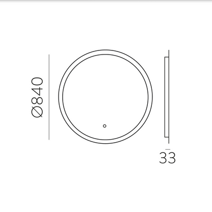 Miroir Led Rond Tactile PETRA